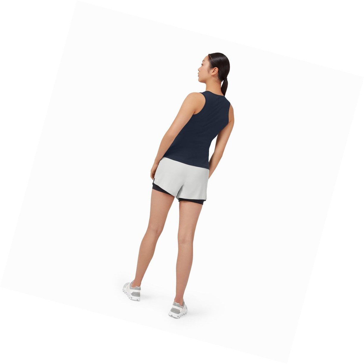 Beige / Black On Running Women's Running Shorts | 8015FDSPK