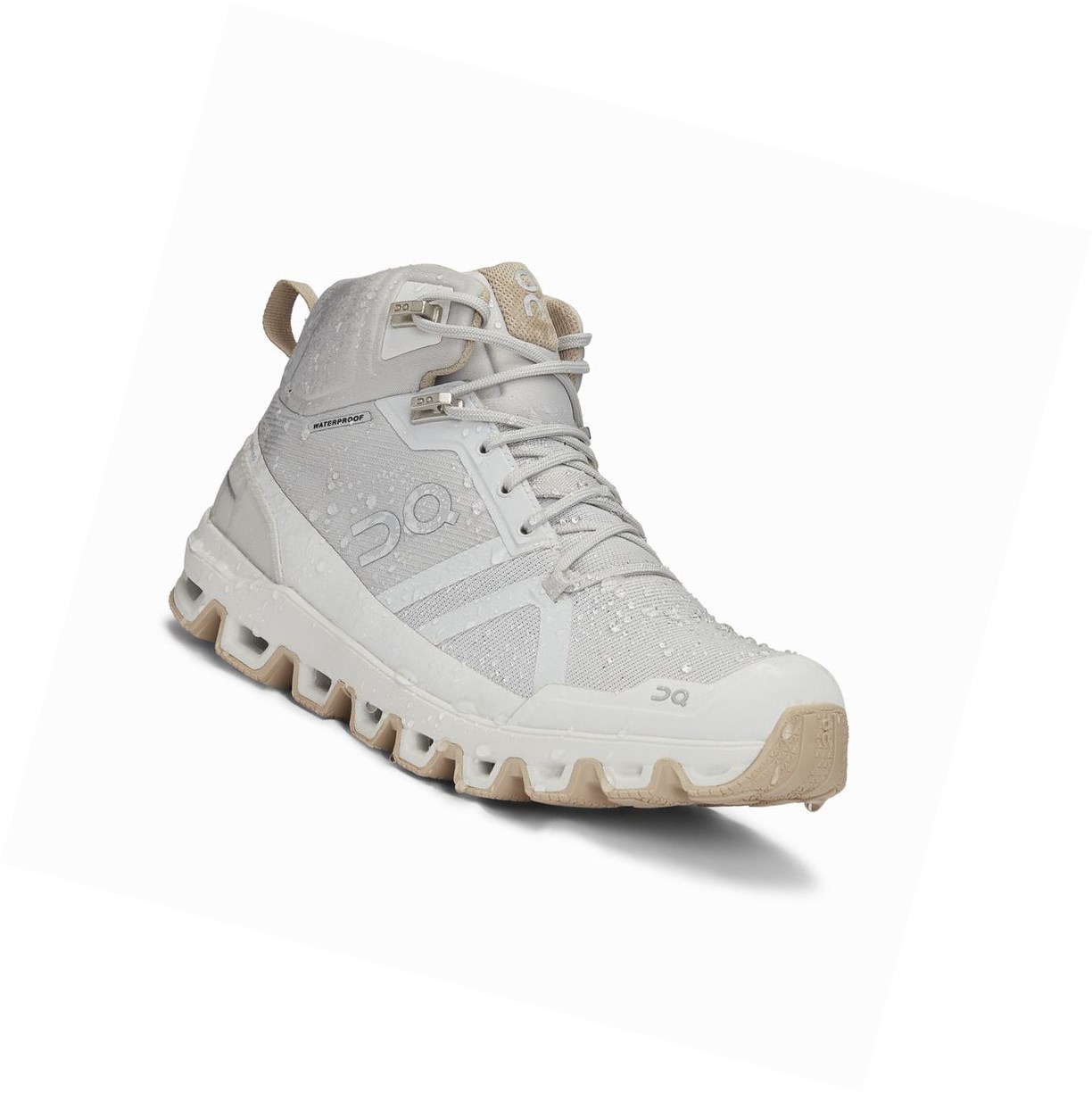 Beige On Cloudrock Waterproof Women's Hiking Shoes | 5794SEYLA