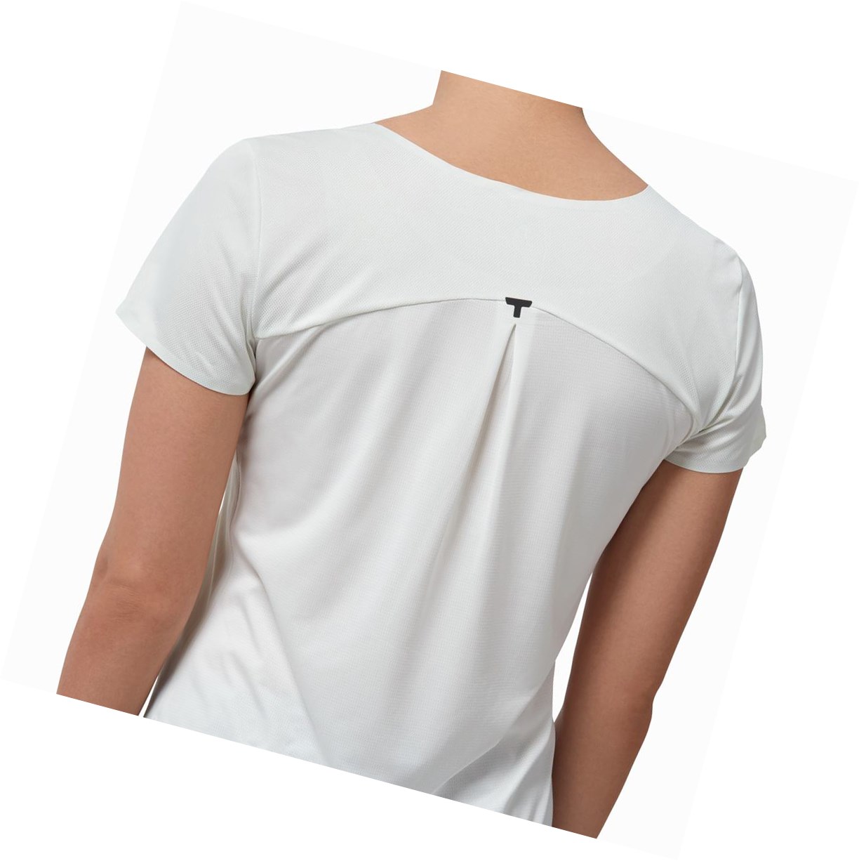 Beige / White On Performance Long-T Women's T Shirts | 5178QPMFB