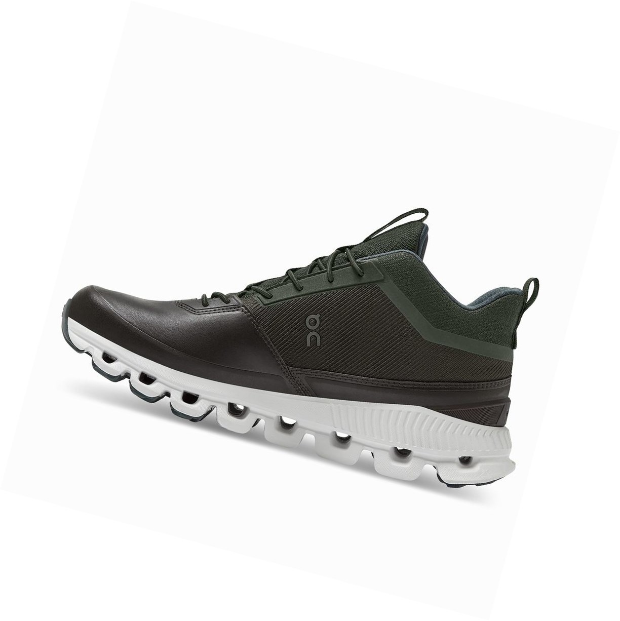 Black / Brown On Cloud Hi Waterproof Women's Sneakers | 9754LVQWG