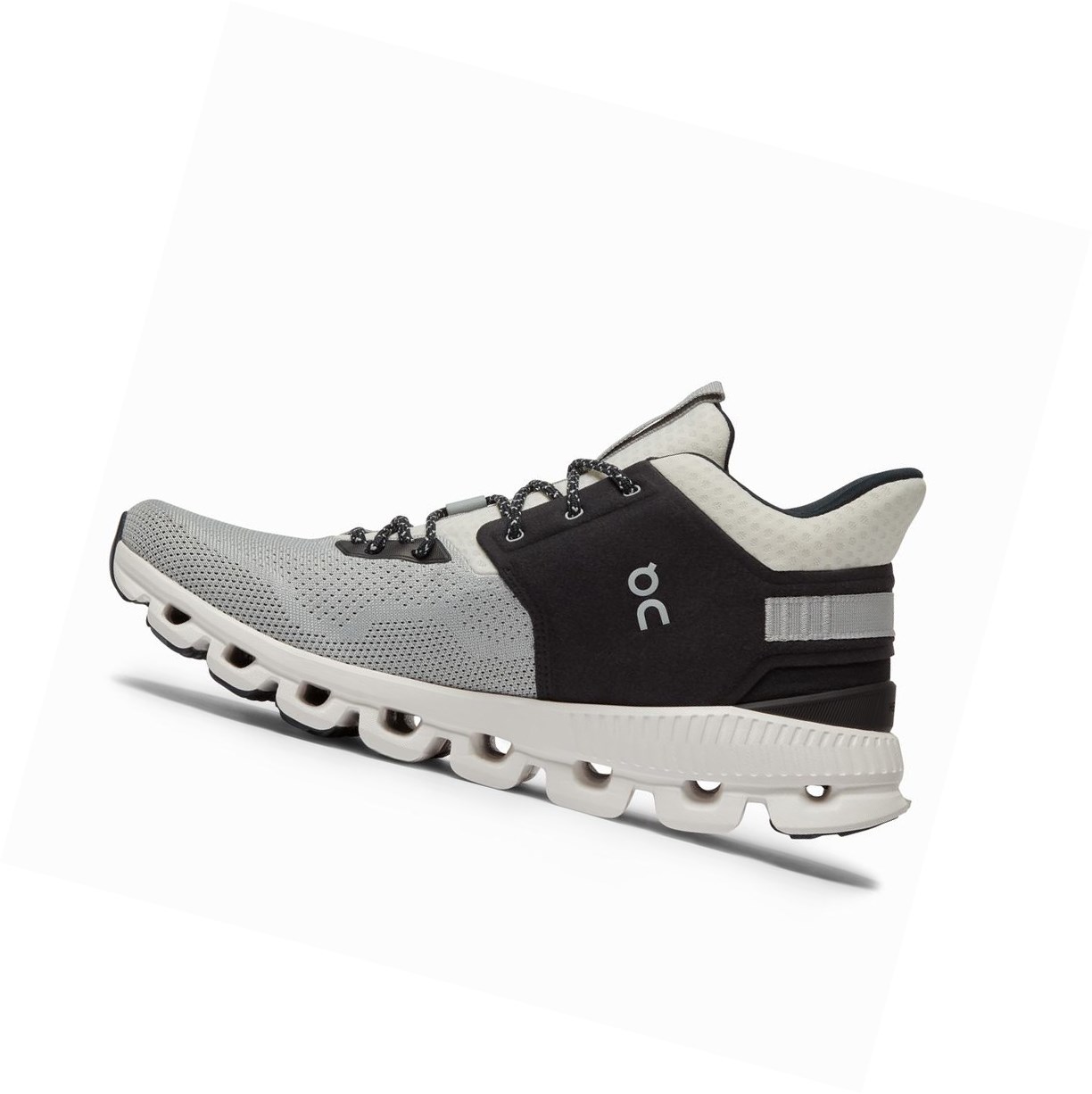 Black / Grey On Cloud Hi Edge Men's Sneakers | 9817NDRQZ