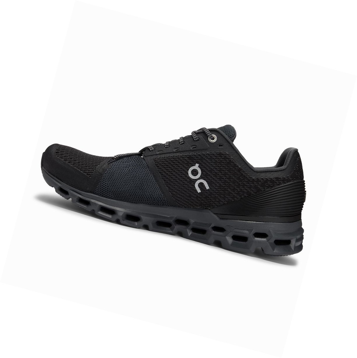 Black / Grey On Cloudstratus Men's Road Running Shoes | 5294TDLRP