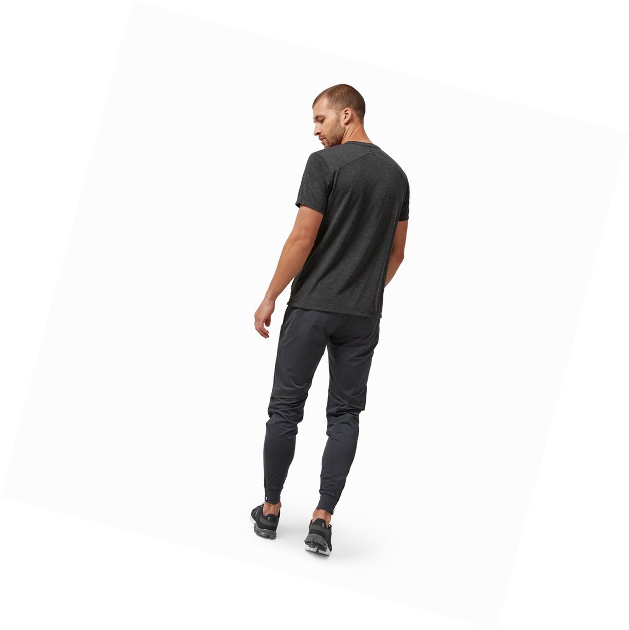 Black On Active-T Men's T Shirts | 3754JKMYG