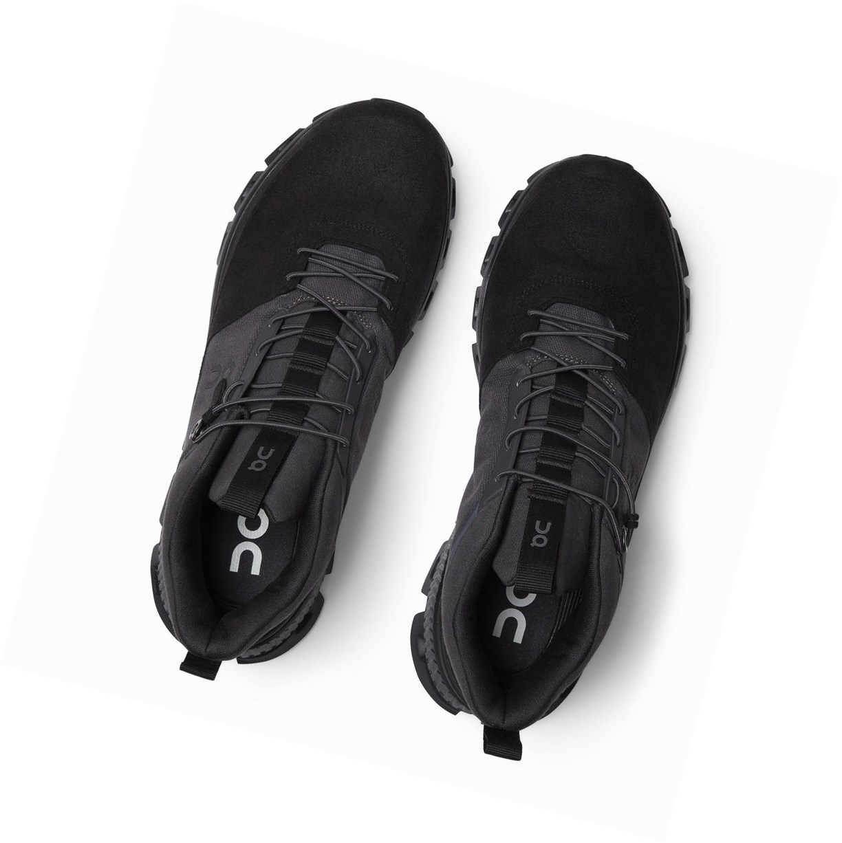 Black On Cloud Hi Men's Sneakers | 7164UEZOS