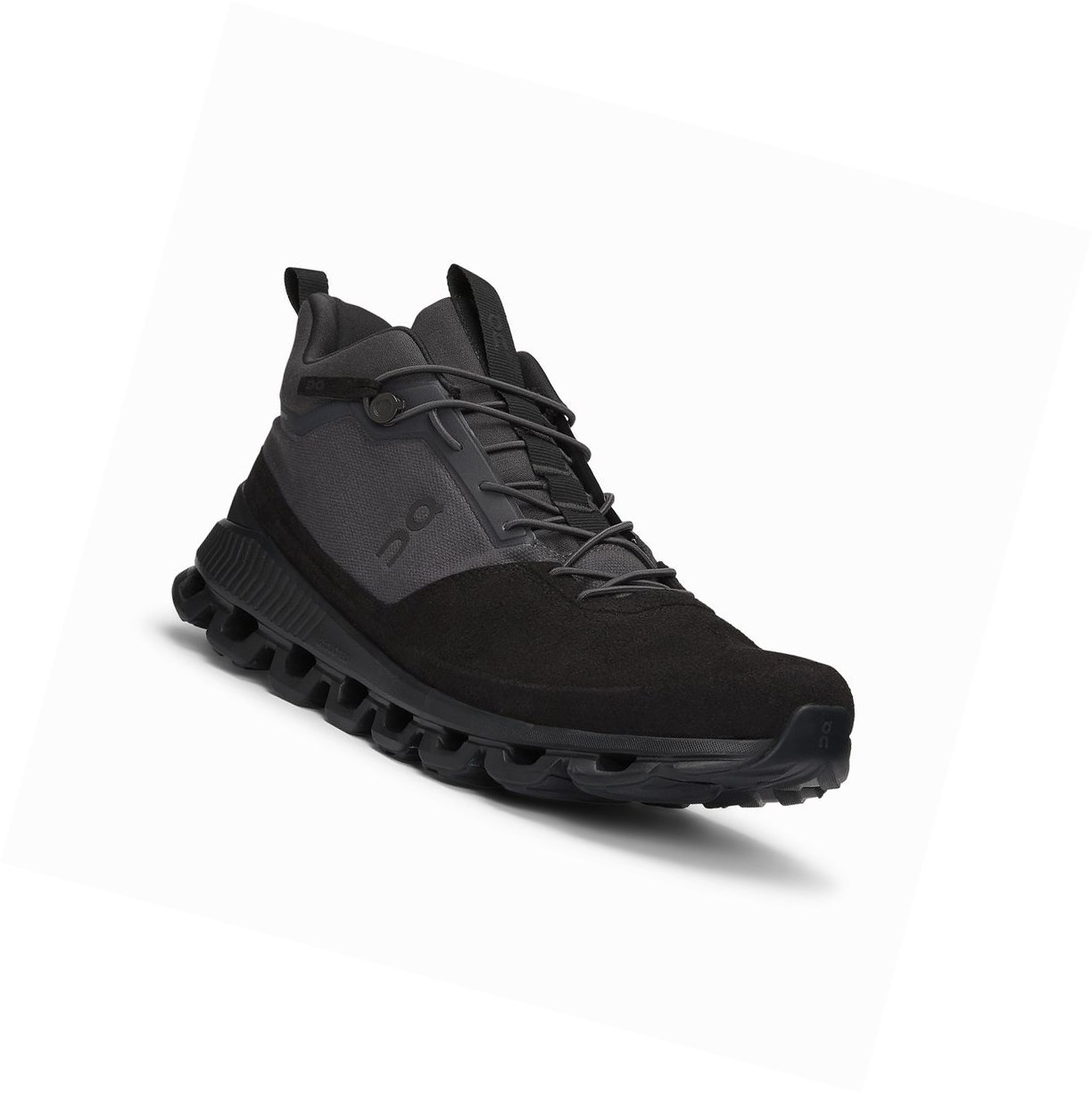 Black On Cloud Hi Men's Sneakers | 7164UEZOS