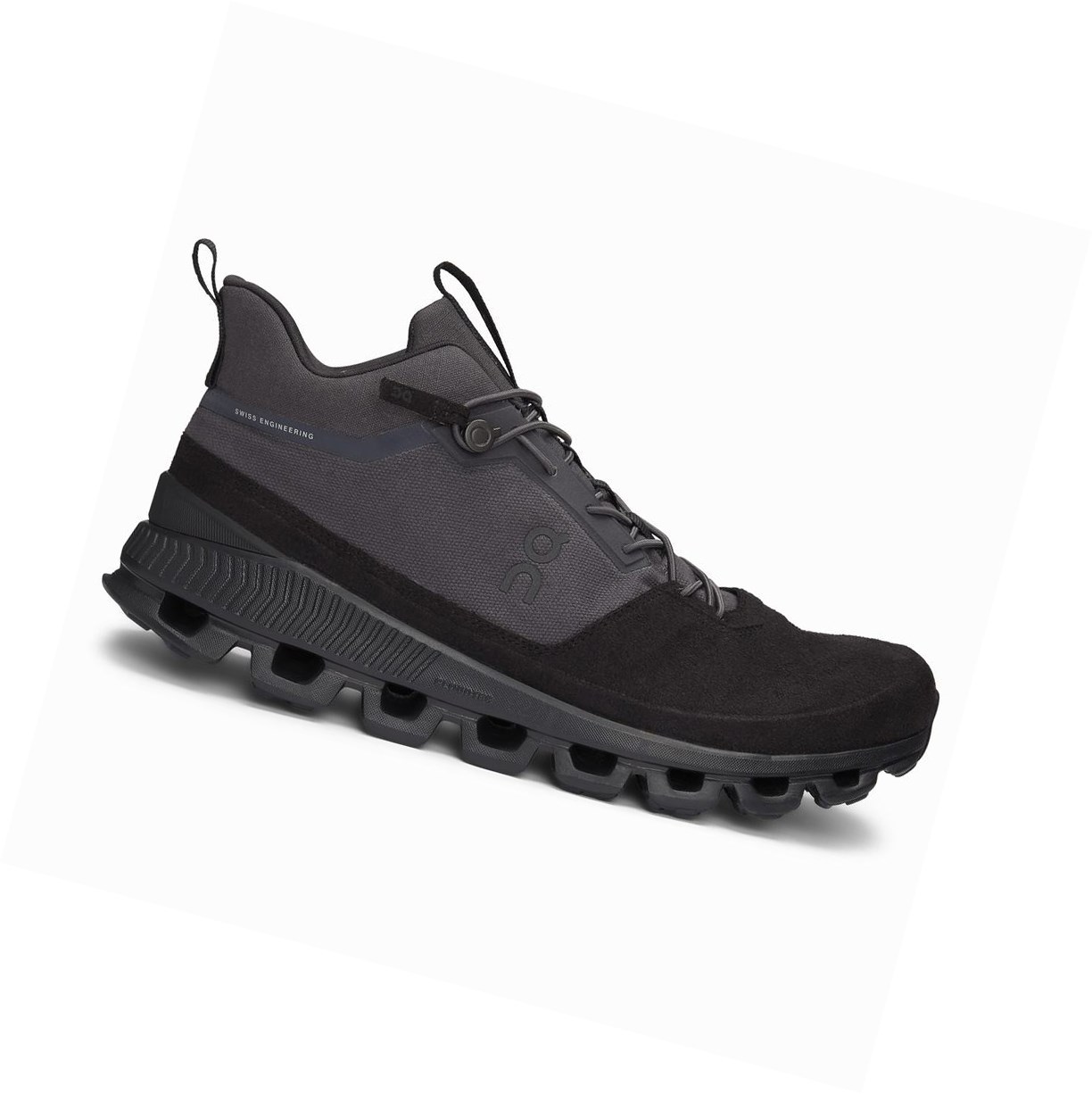 Black On Cloud Hi Men's Sneakers | 7164UEZOS