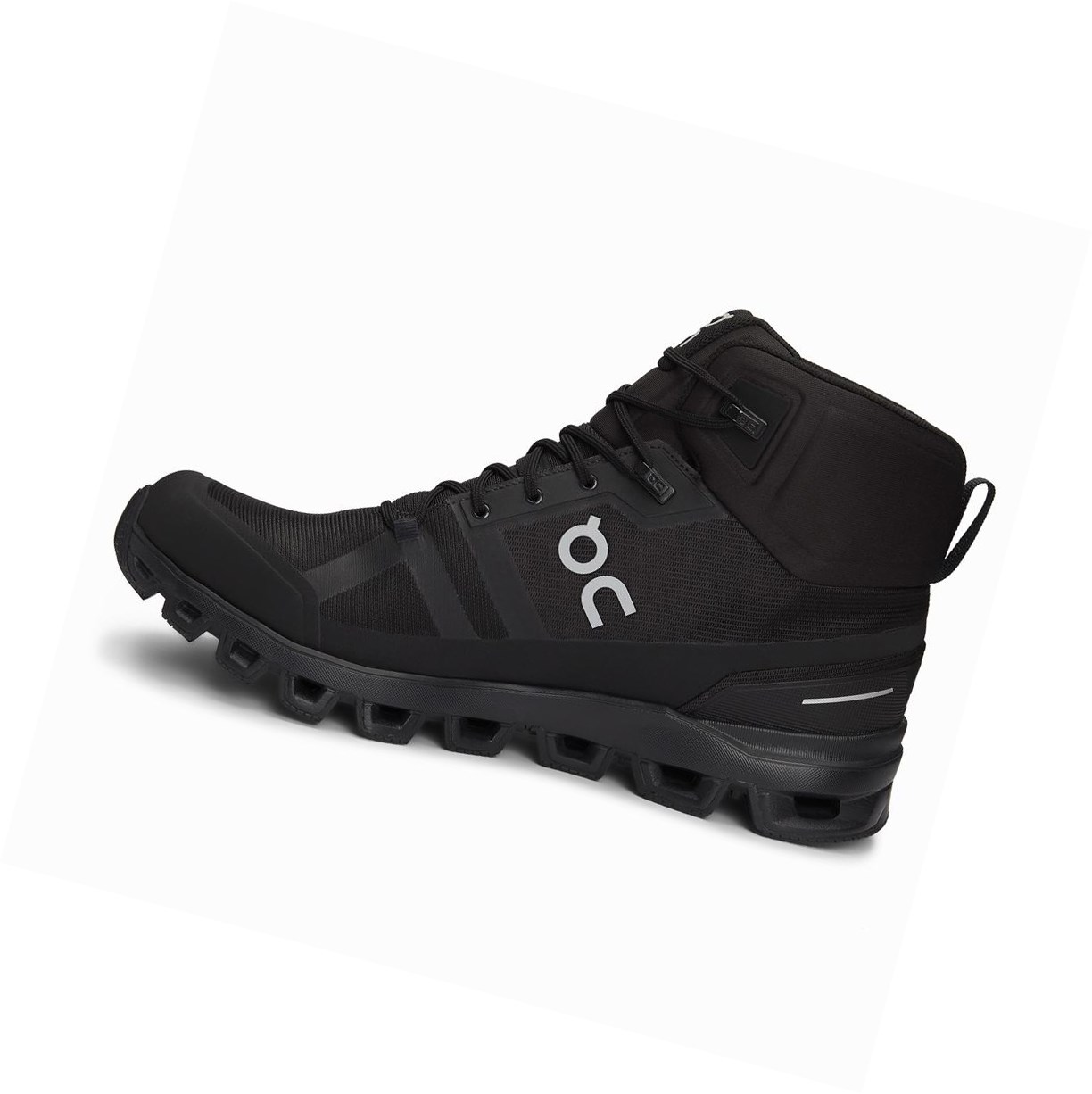 Black On Cloudrock Waterproof Men's Hiking Shoes | 9634CNDZL