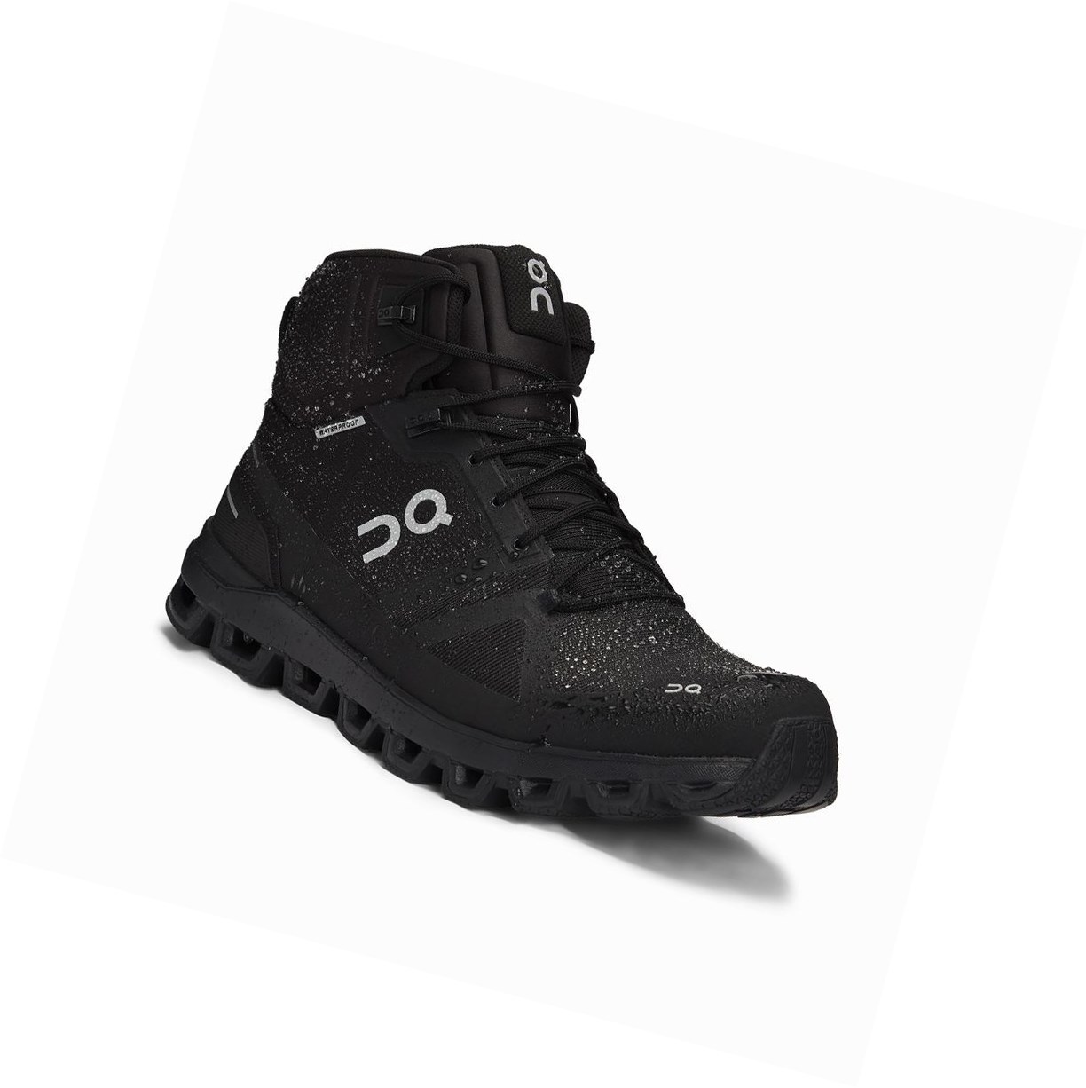 Black On Cloudrock Waterproof Men's Hiking Shoes | 9634CNDZL