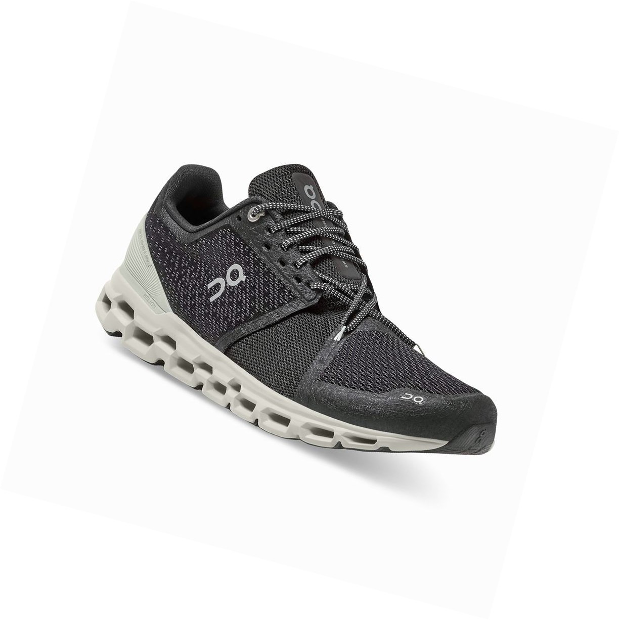 Black On Cloudstratus Men's Road Running Shoes | 6547BTPNO