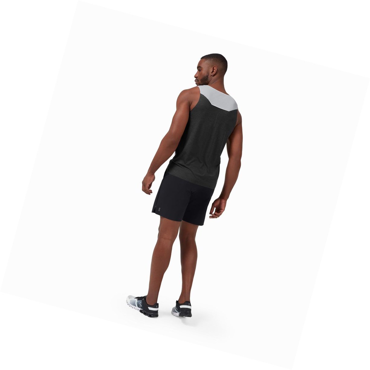 Black On Hybrid Men's Running Shorts | 4053KBOGW