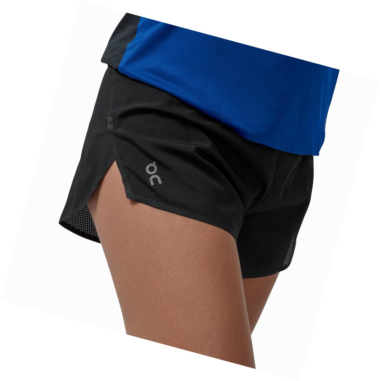 Black On Race Women's Running Shorts | 7086IPDWG