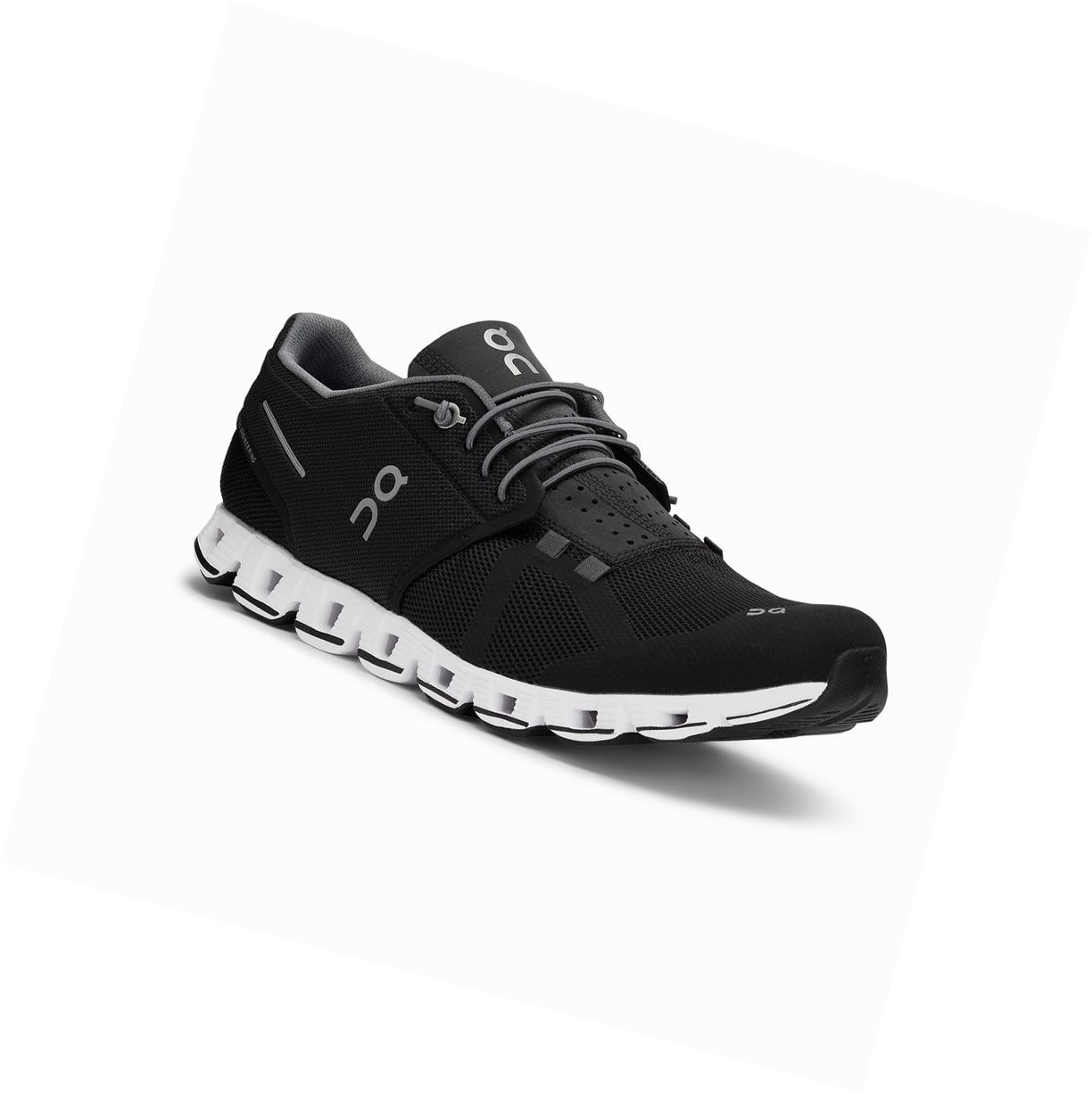 Black / White On Cloud Men's Road Running Shoes | 7594OAINF