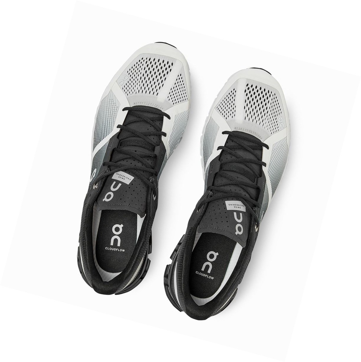 Black / White On Cloudflow Men's Road Running Shoes | 2351MACDG