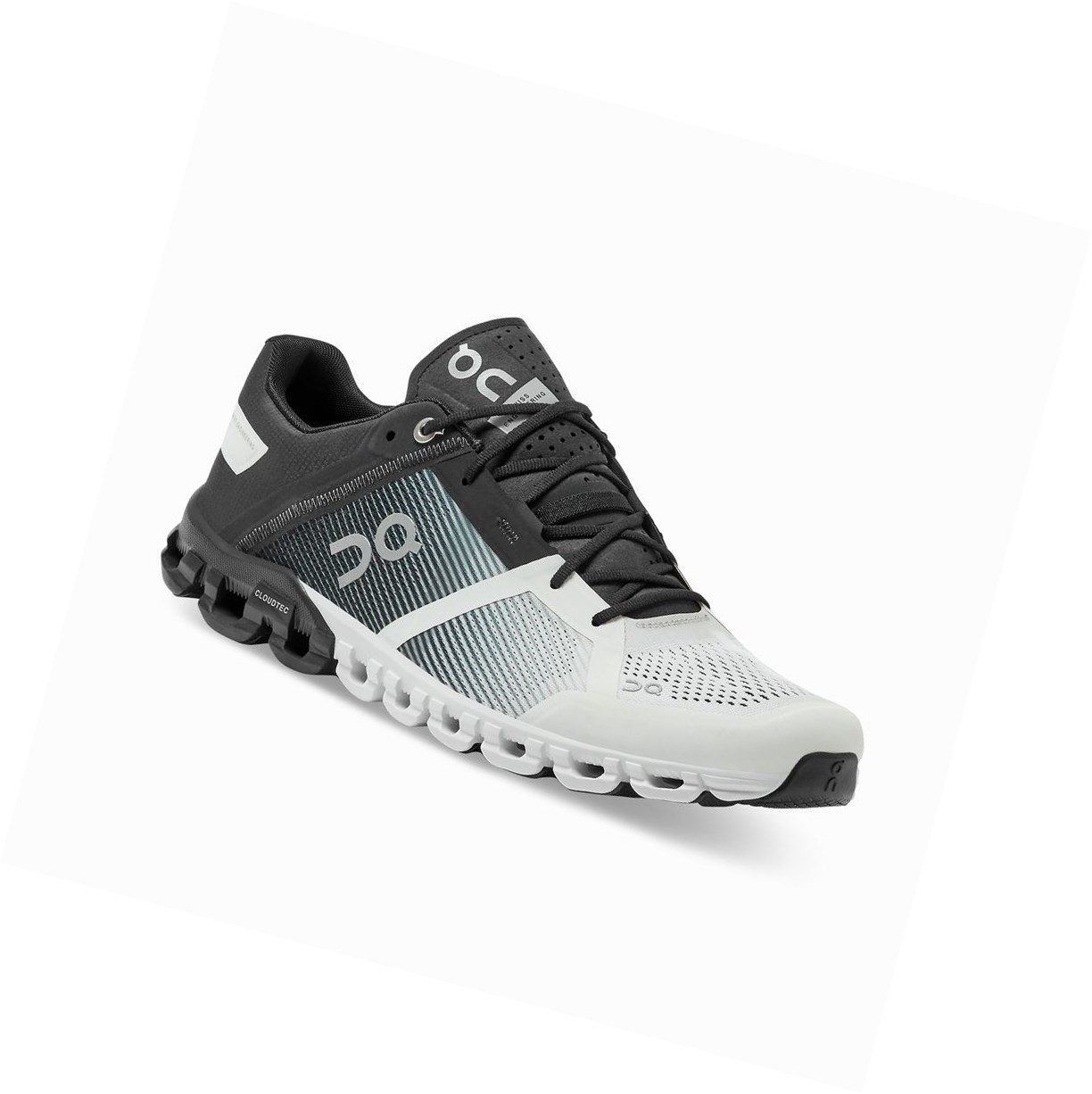 Black / White On Cloudflow Men's Road Running Shoes | 2351MACDG