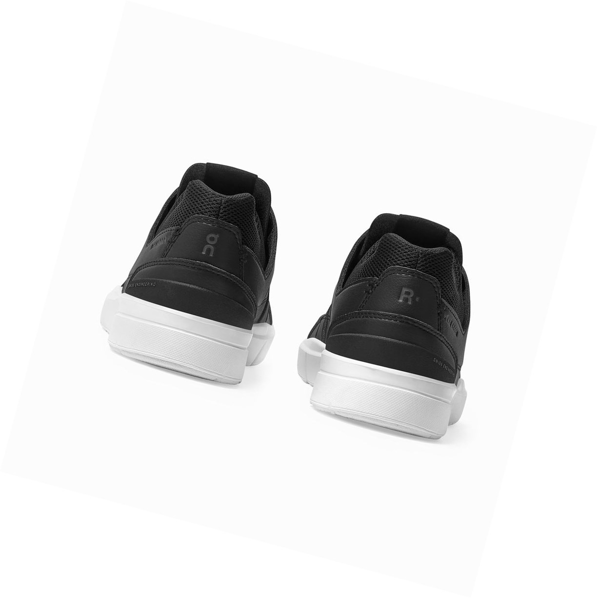 Black / White On THE ROGER Clubhouse Men's Tennis Shoes | 6920IMTQS