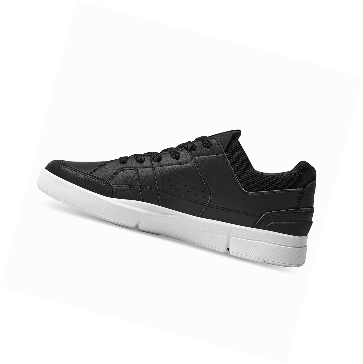 Black / White On THE ROGER Clubhouse Men's Tennis Shoes | 6920IMTQS