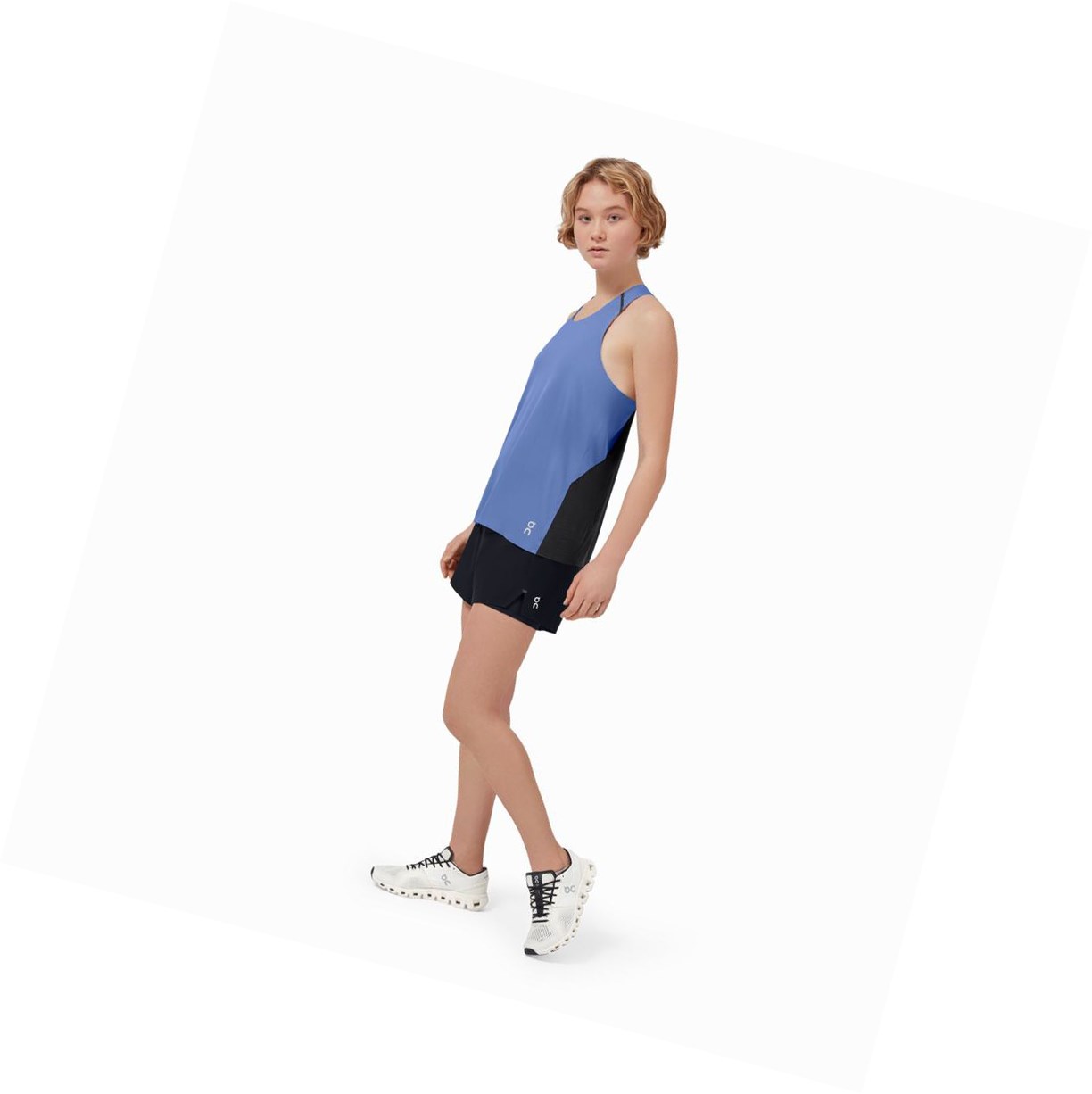 Blue / Black On Tank-T Women's Tanks | 9603HWUIG