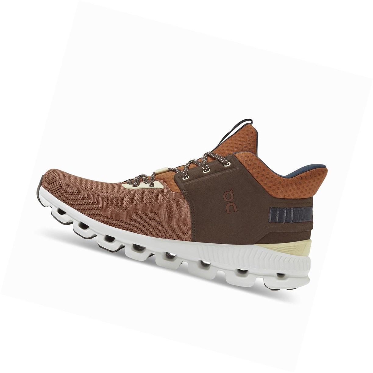 Brown On Cloud Hi Edge Men's Sneakers | 3962IQUJV