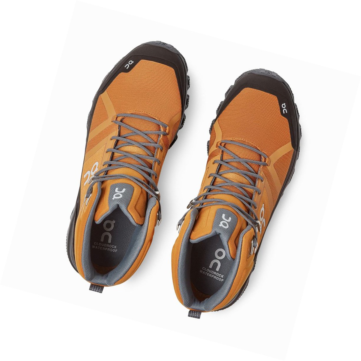 Brown On Cloudrock Waterproof Men's Hiking Shoes | 3695DRQUP