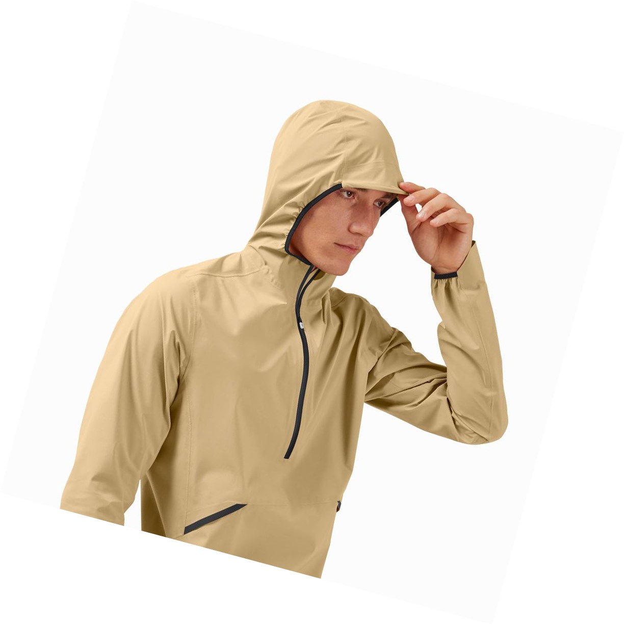 Brown On Waterproof Anorak Men's Jackets | 5890SFRYI