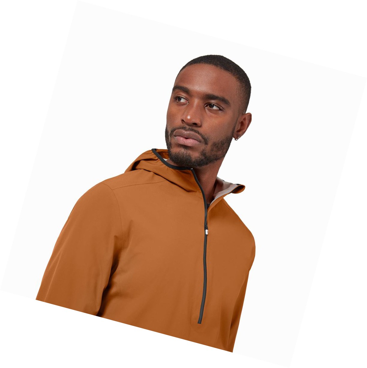 Brown On Waterproof Anorak Men's Jackets | 7526XVZDL