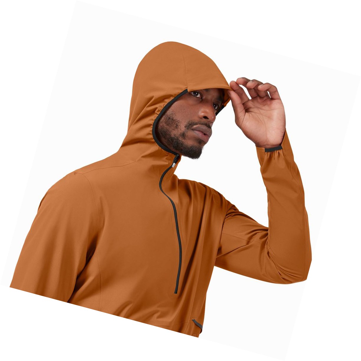 Brown On Waterproof Anorak Men's Jackets | 7526XVZDL