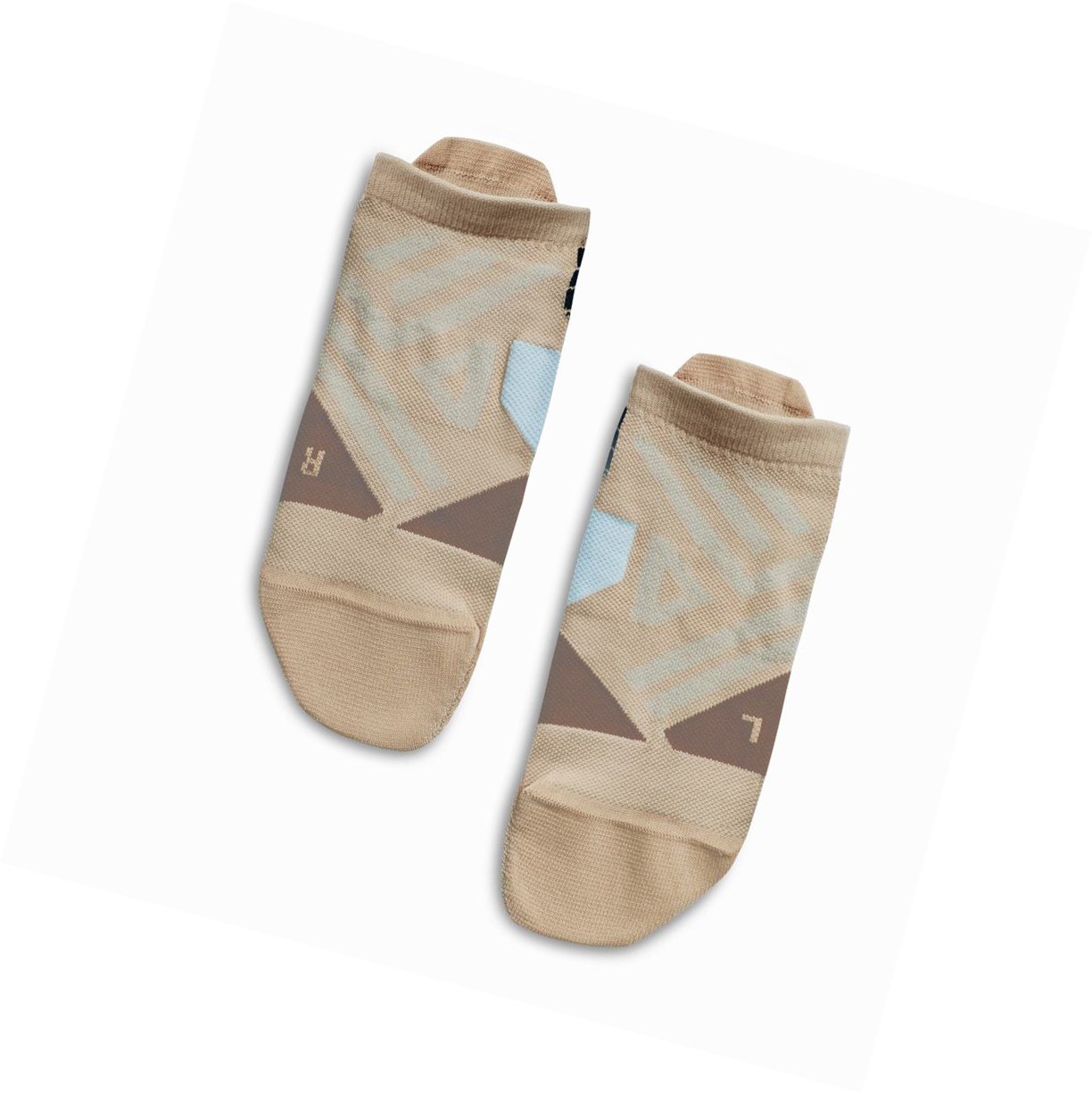 Brown Rose / Grey On Low Women's Running Socks | 6502YRNXS