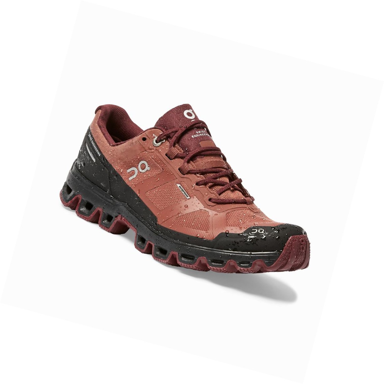 Brown Rose On Cloudventure Waterproof Women's Trail Running Shoes | 9348CTZVO