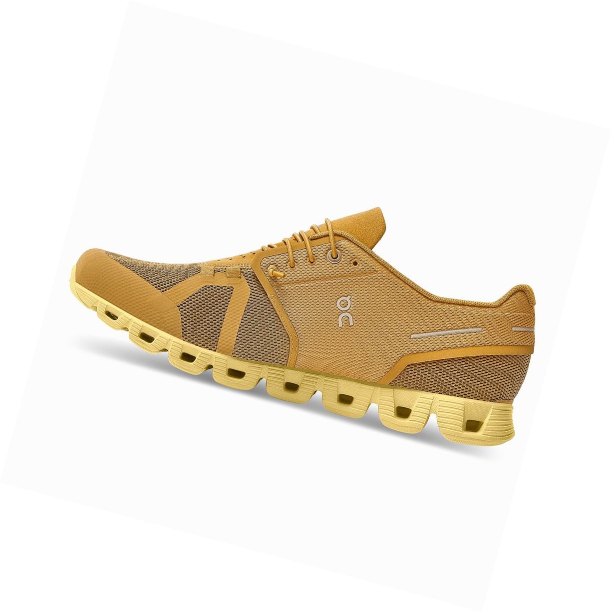 Brown / Yellow On Cloud Monochrome Men's Road Running Shoes | 6042FDXYB