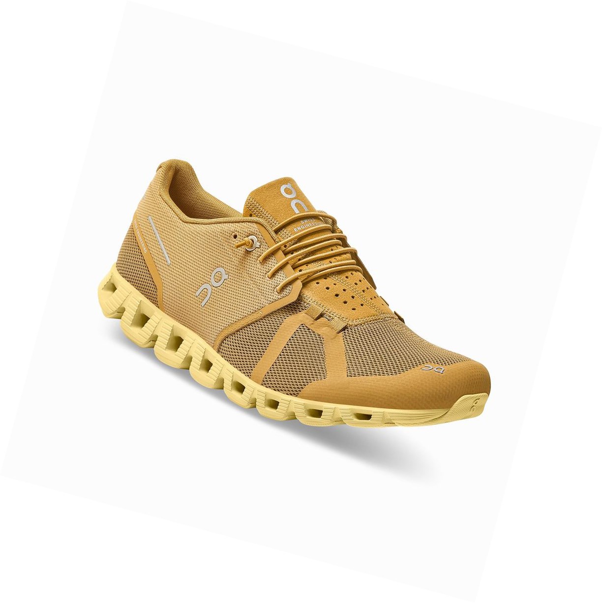 Brown / Yellow On Cloud Monochrome Men's Road Running Shoes | 6042FDXYB