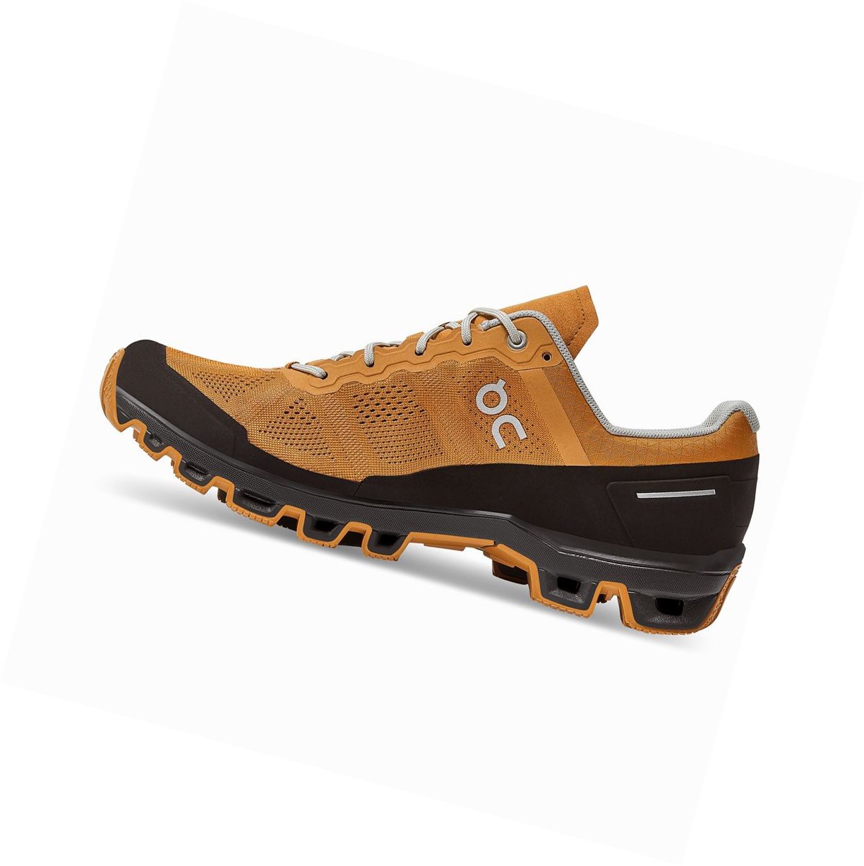 Brown / Yellow On Cloudventure Men's Trail Running Shoes | 6543CSDOA