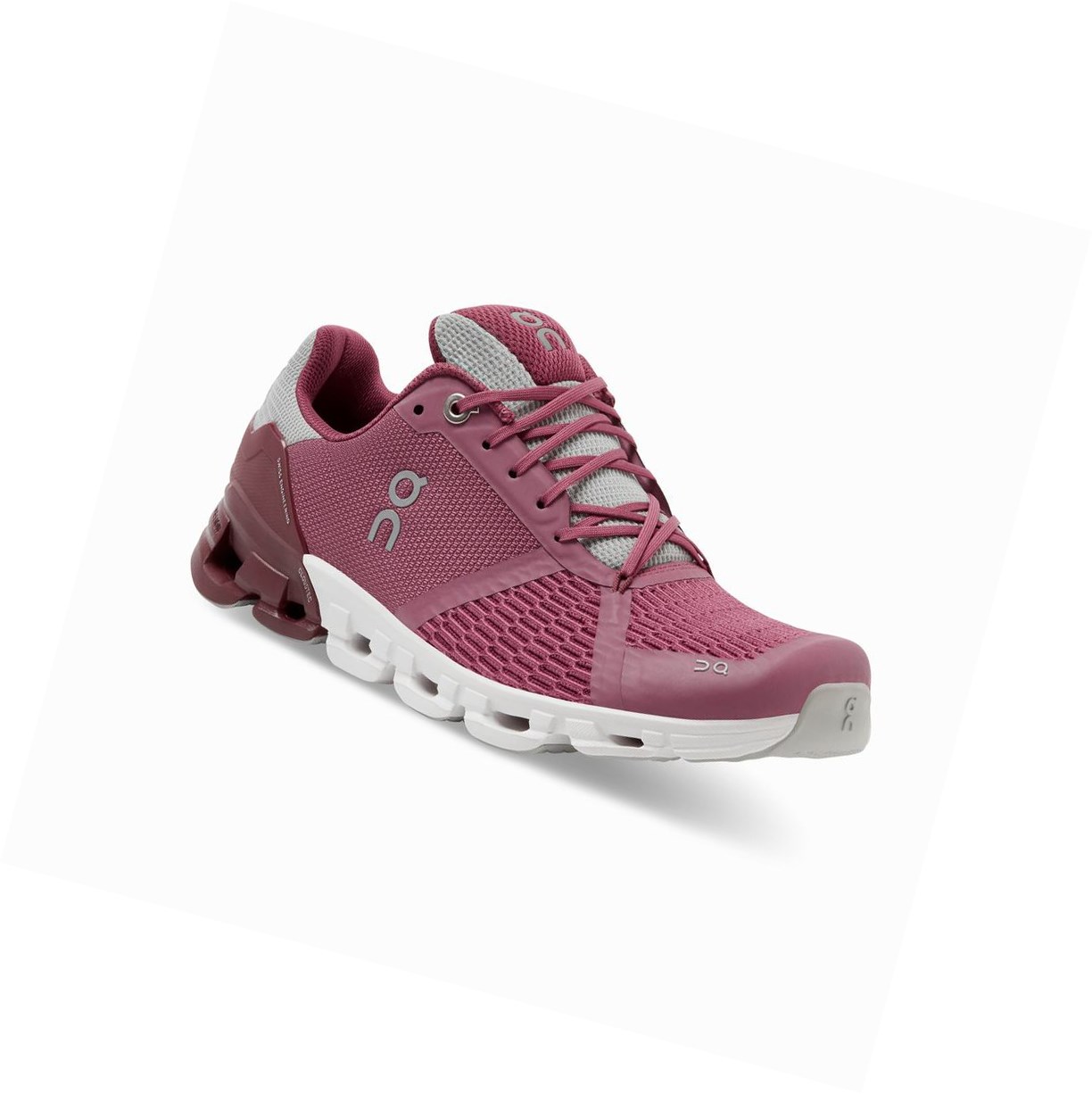 Burgundy On Cloudflyer Women's Road Running Shoes | 9760ZSQKD