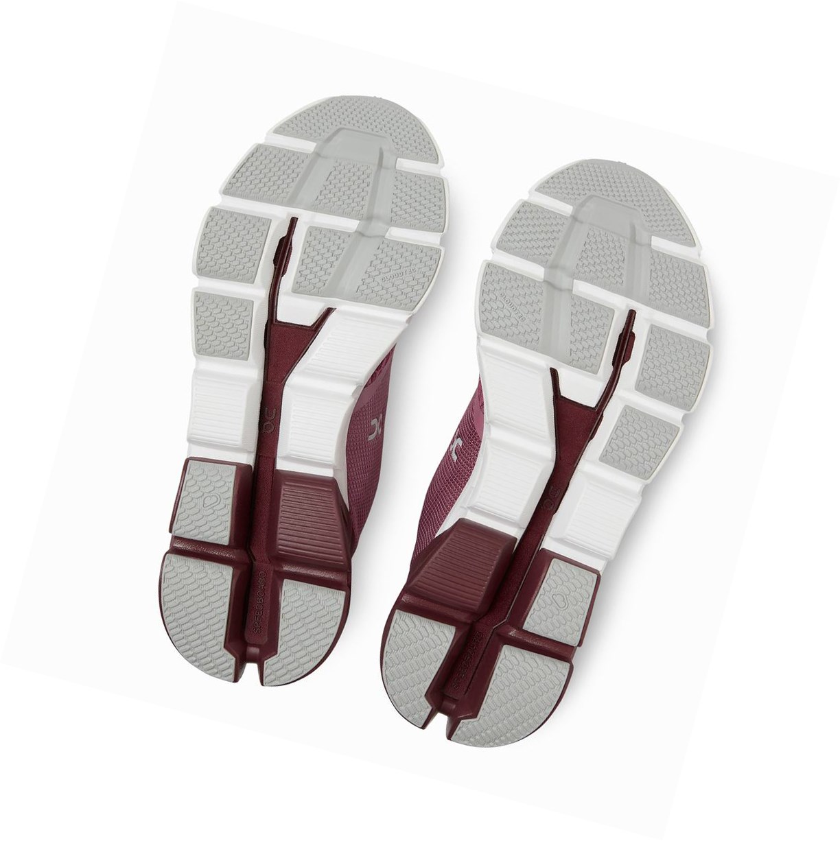 Burgundy On Cloudflyer Women's Road Running Shoes | 9760ZSQKD