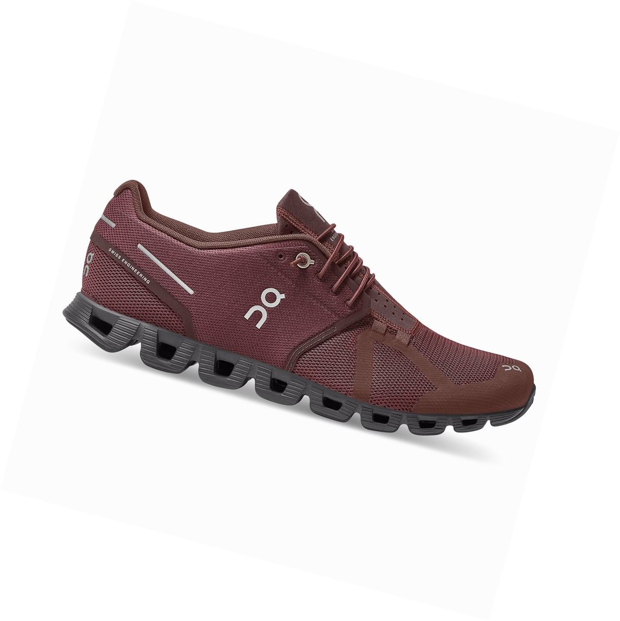 Claret On Cloud Monochrome Men\'s Road Running Shoes | 0486QGRUB