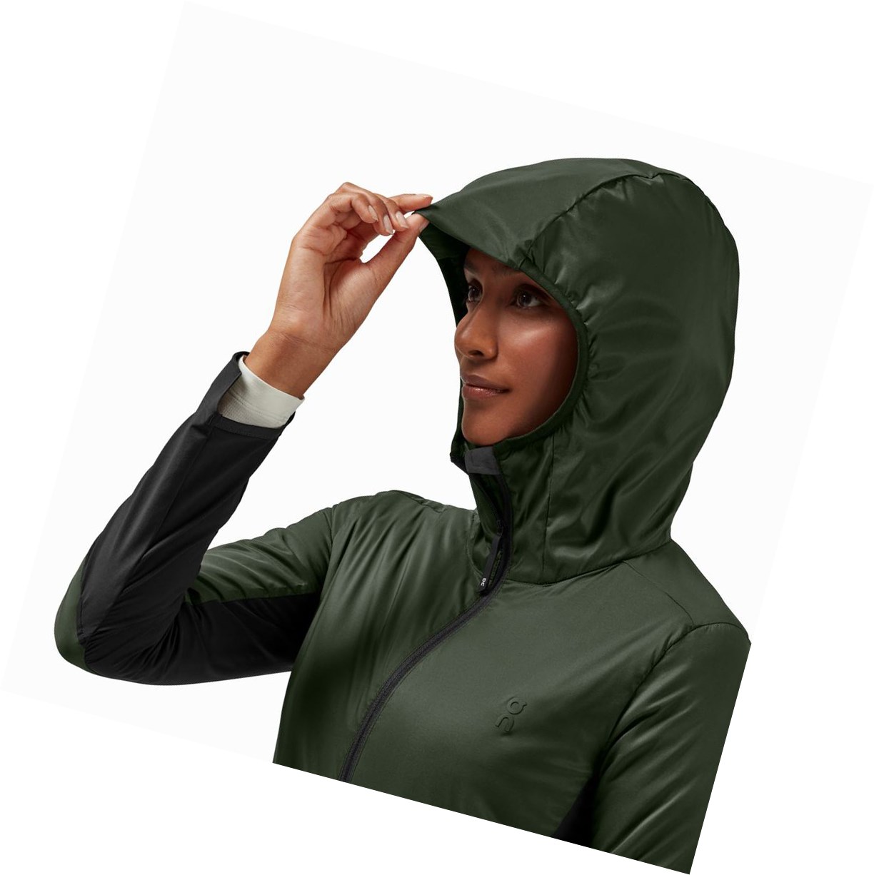 Dark Green / Black On Insulator Women's Jackets | 4326BFUHI