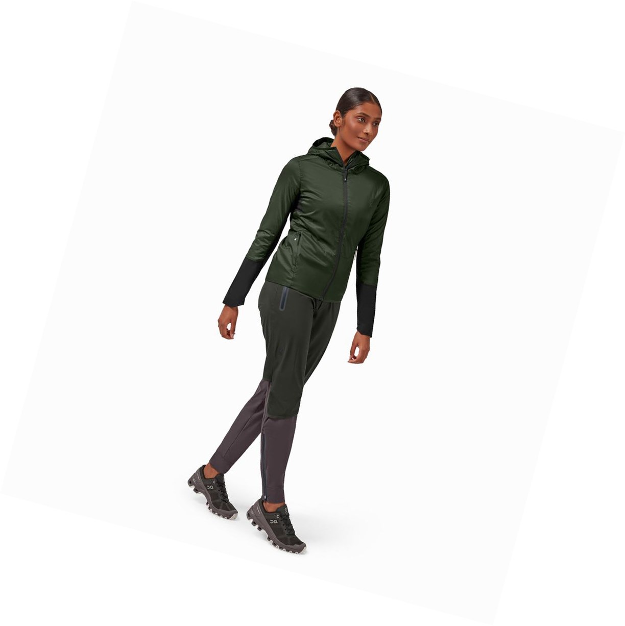 Dark Green / Black On Insulator Women's Jackets | 4326BFUHI