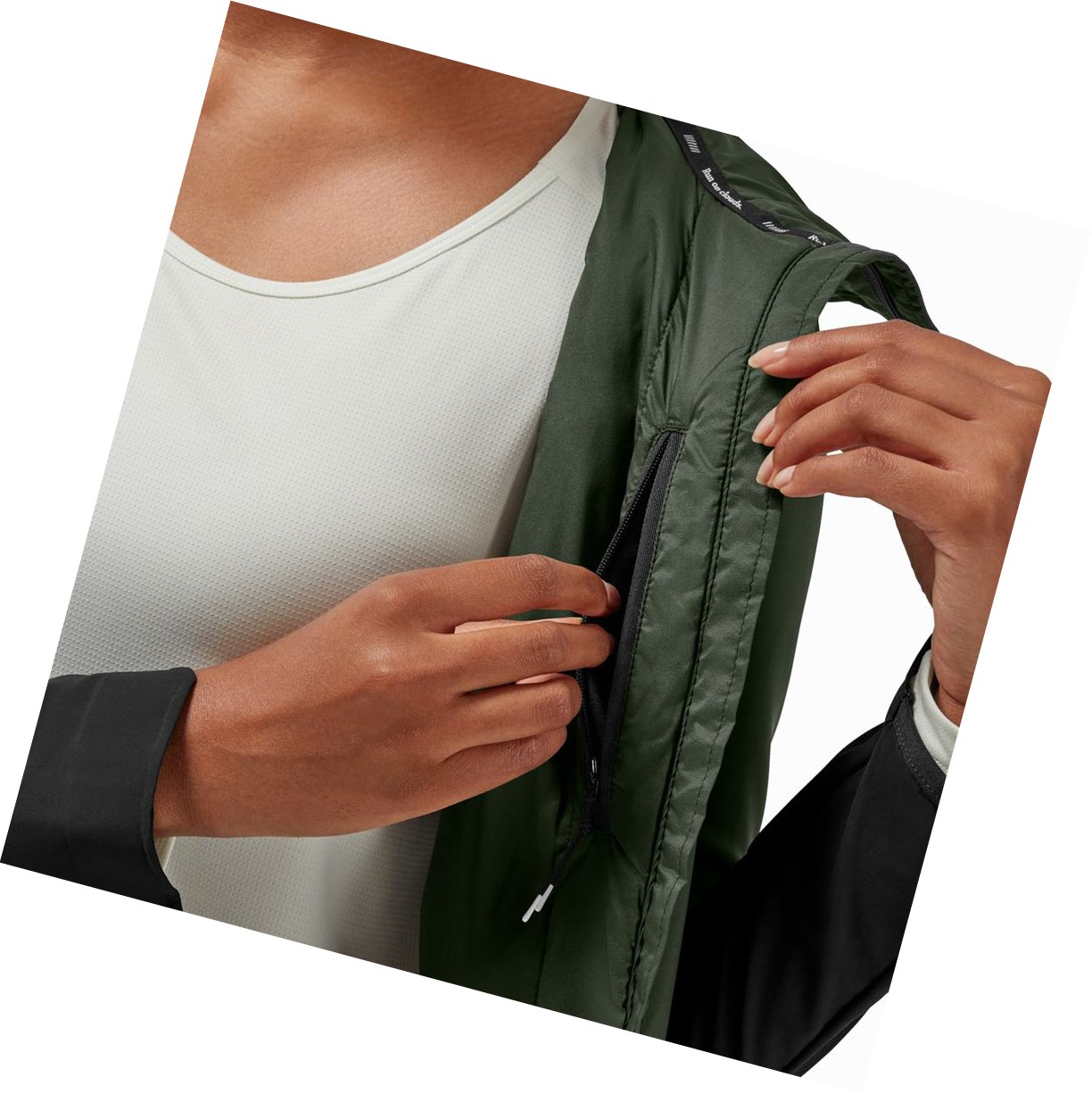 Dark Green / Black On Insulator Women's Jackets | 4326BFUHI