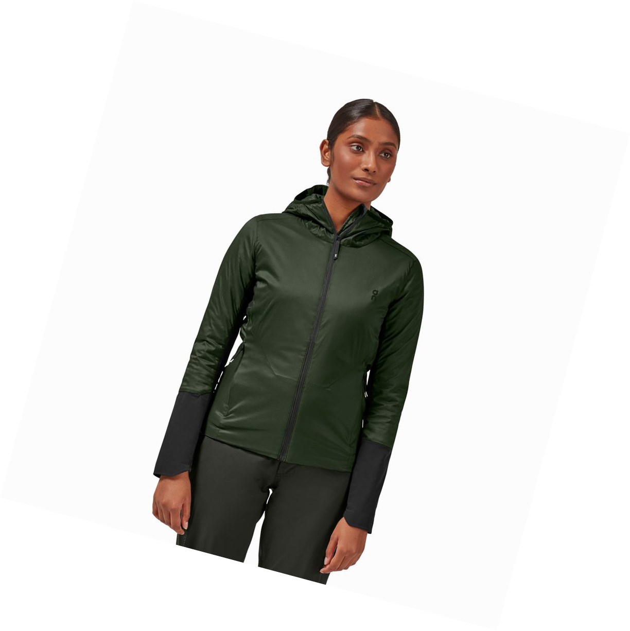 Dark Green / Black On Insulator Women\'s Jackets | 4326BFUHI