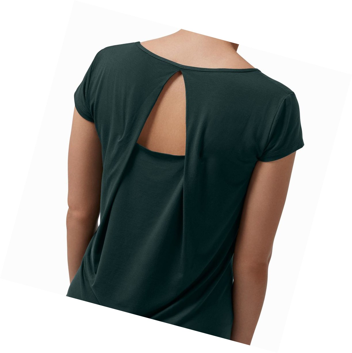 Dark Green On Active-T Breathe Women's T Shirts | 2841DXIFG