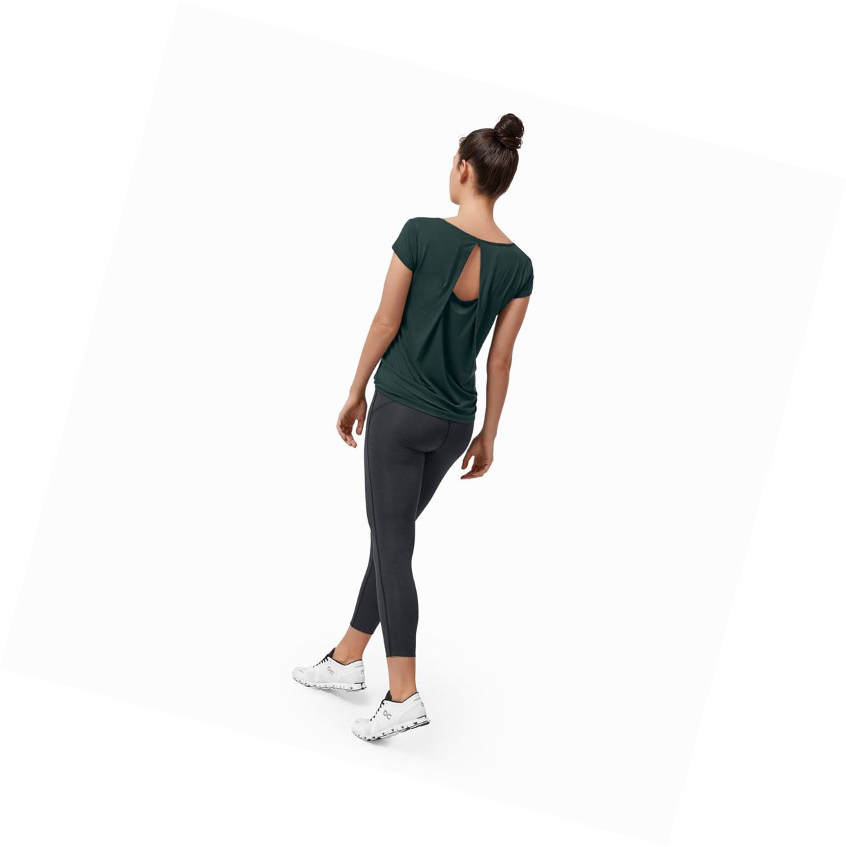 Dark Green On Active-T Breathe Women's T Shirts | 2841DXIFG