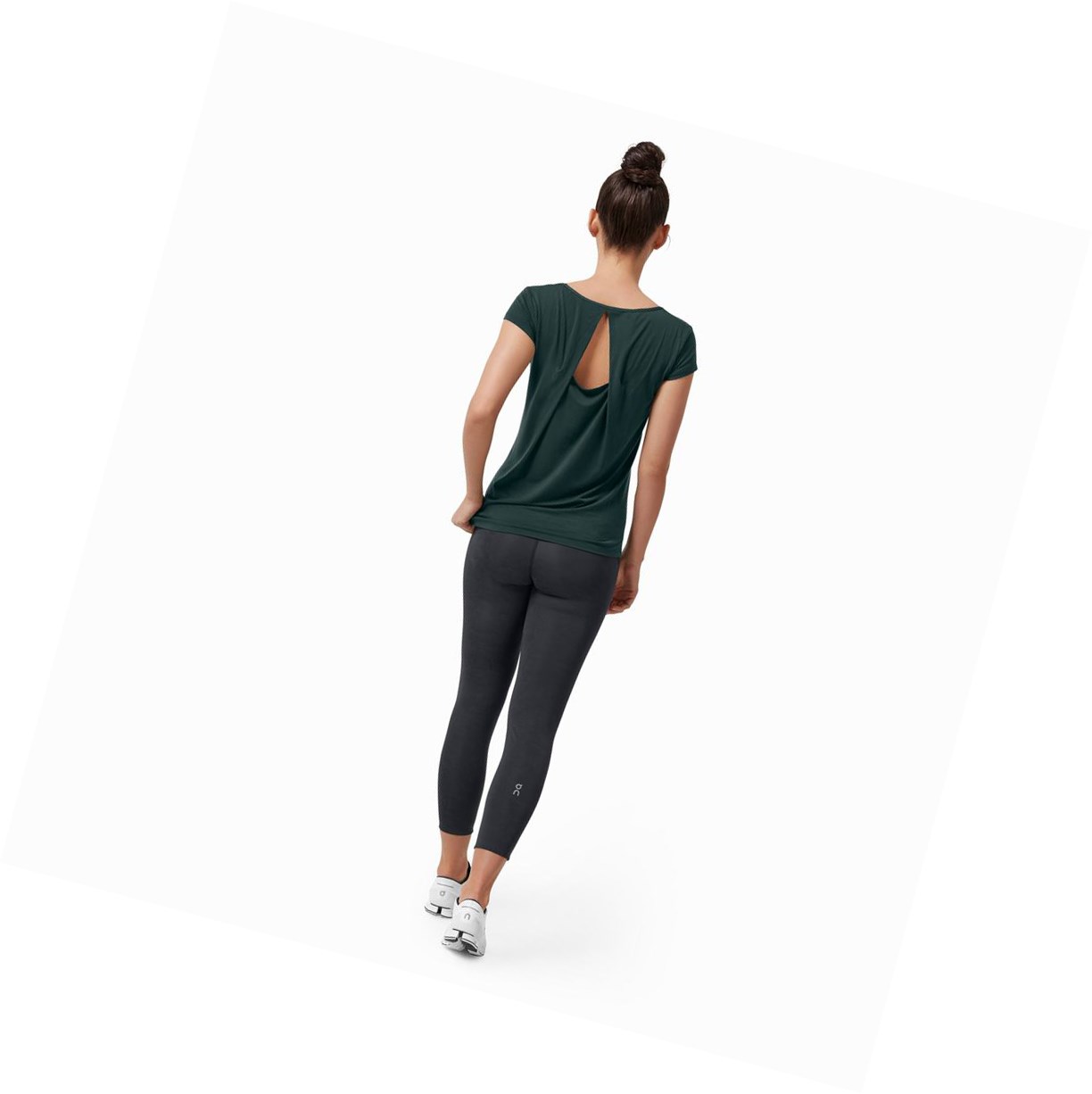 Dark Green On Active-T Breathe Women's T Shirts | 2841DXIFG