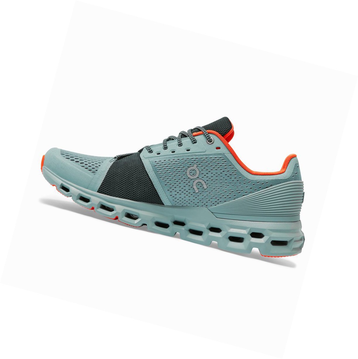 Dark Green On Cloudstratus Men's Road Running Shoes | 8134UFWOM