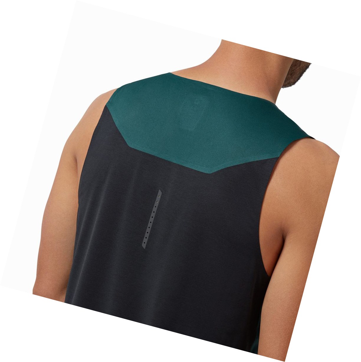 Green / Black On Tank-T Men's Tanks | 6758SCDFI