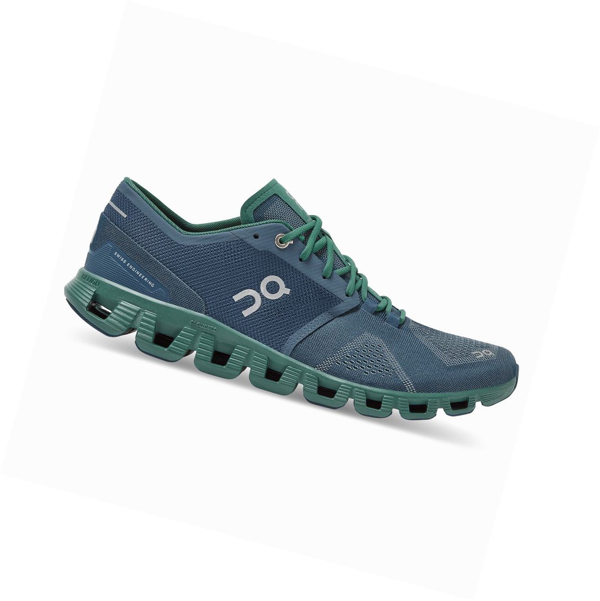 Green / Dark Blue On Cloud X Men's Training Shoes | 1865DSJFK