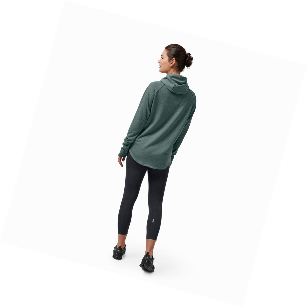 Green On Athletic & Running Women's Hoodie | 5804QYFGA