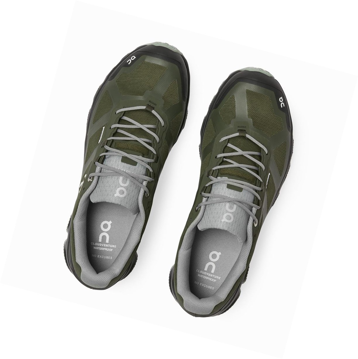 Green On Cloudventure Waterproof Men's Trail Running Shoes | 6902IZKYC