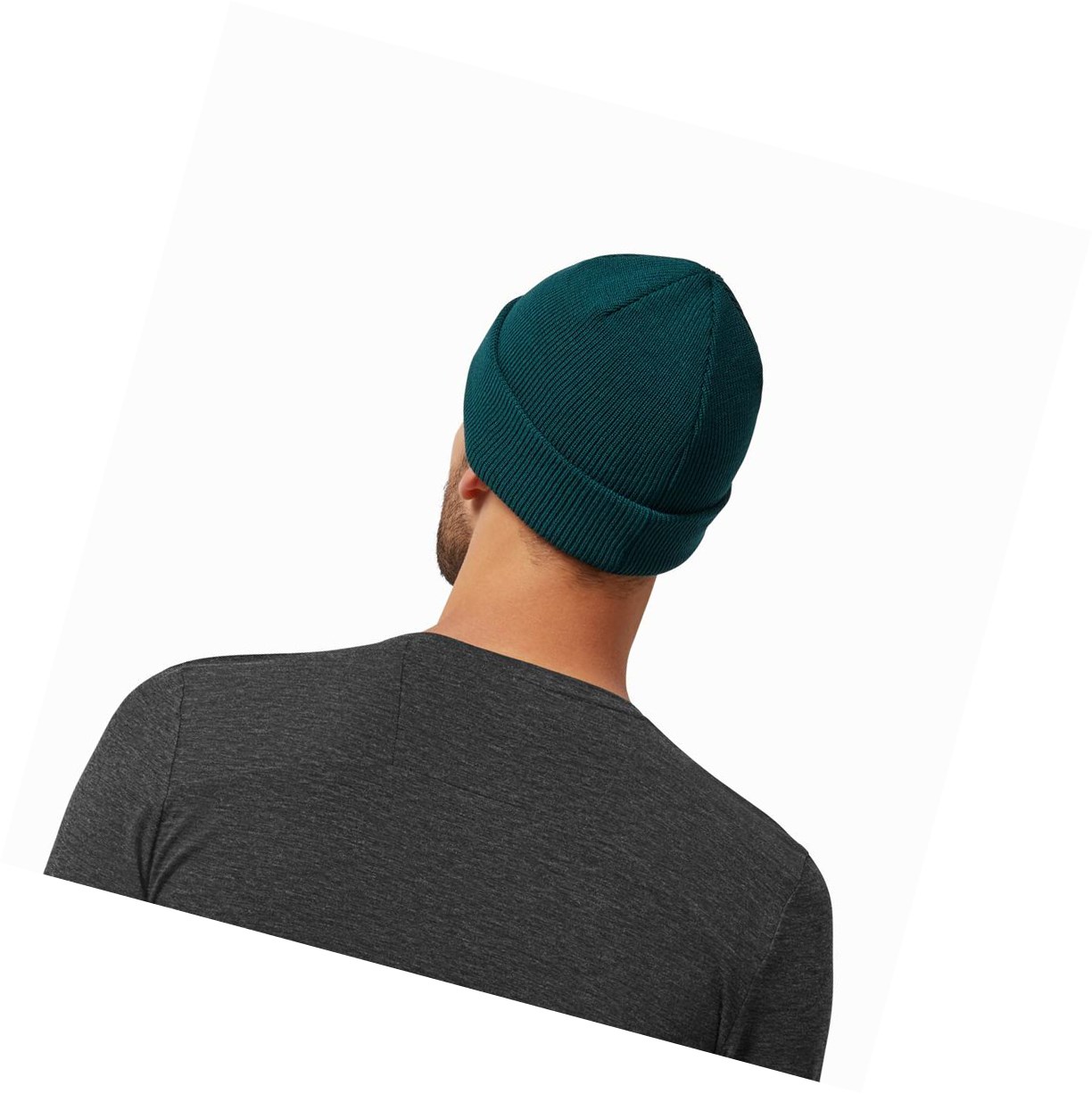 Green On Merino Beanie Men's Hats | 8637XWUFP