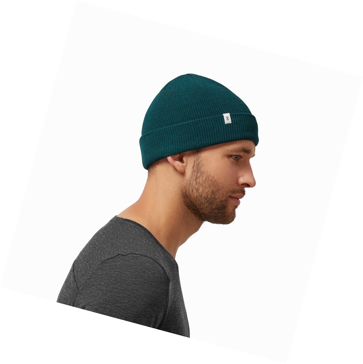 Green On Merino Beanie Men's Hats | 8637XWUFP