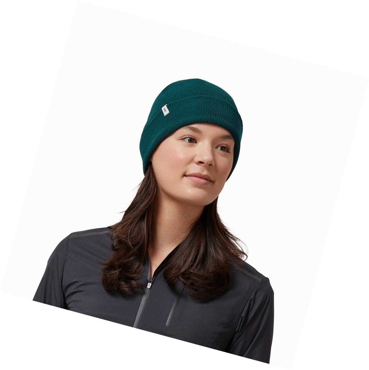 Green On Merino Beanie Men\'s Hats | 8637XWUFP