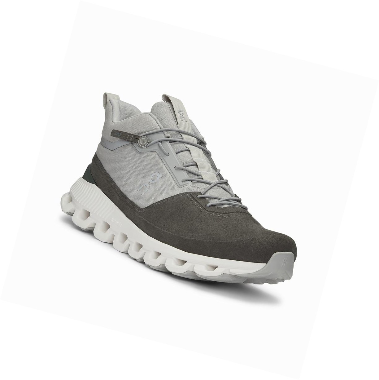 Grey / Black On Cloud Hi Men's Sneakers | 9861LHURW